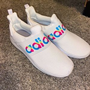 NWT Adidas Lite Racer Adapt K White Shoes Girls 7